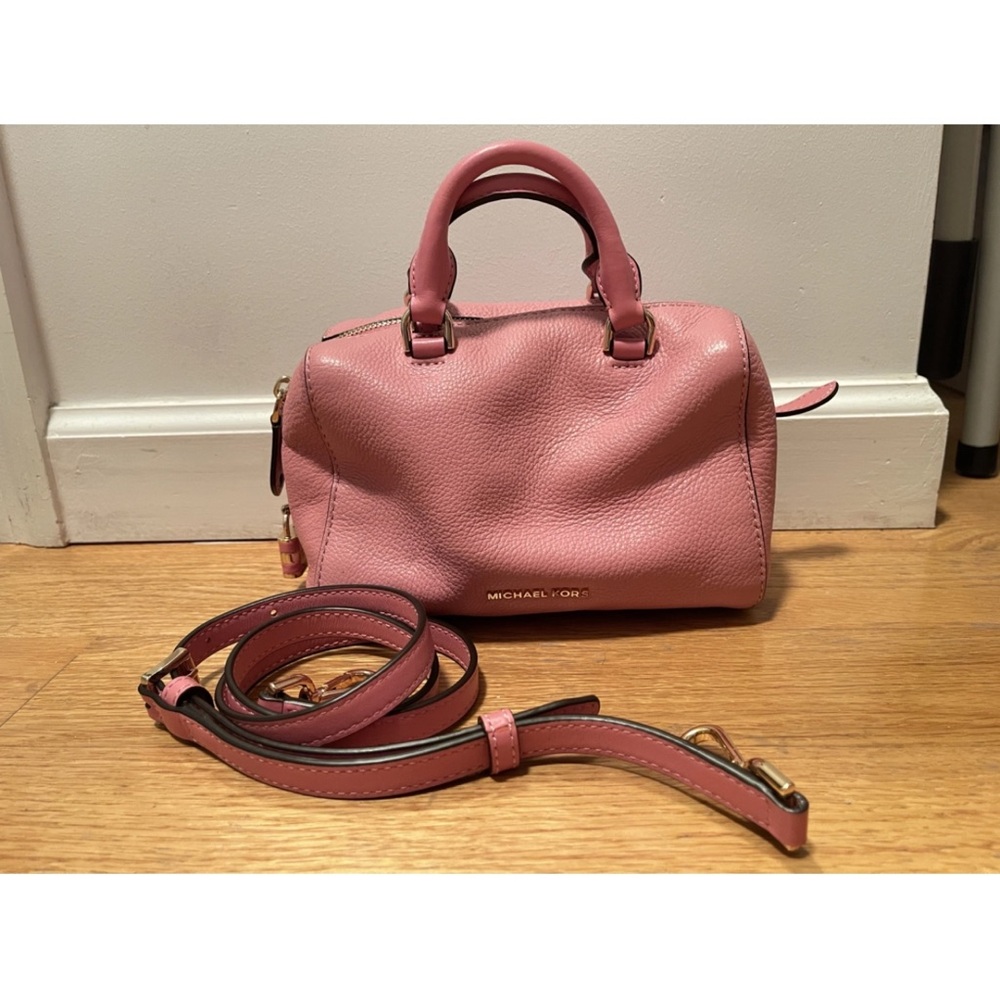 Michael Kors Rose Leather Satchel - Picture 2 of 4